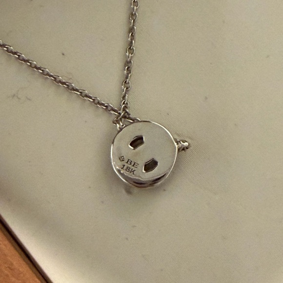 Brilliant Earth 18k White Gold Diamond Halo Pendant Necklace (2/5 Carat Diamond) - Picture 5 of 6